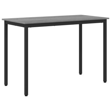 Vidaxl Jedilne mize 110 x 55 x 75 cm Inženirski les Siva Sonoma