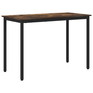 Vidaxl Jedilne mize 110 x 55 x 75 cm Inženirski les Dimljen hrast