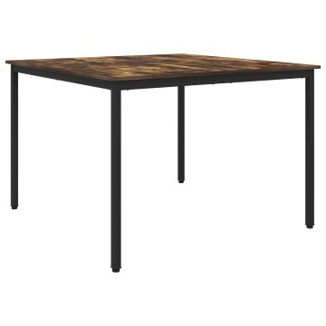 Vidaxl Jedilne mize 110 x 110 x 75 cm Inženirski les Dimljen hrast
