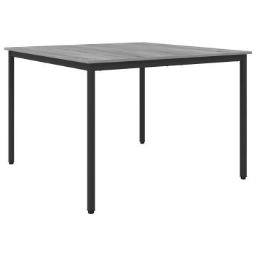 Vidaxl Jedilne mize 110 x 110 x 75 cm Inženirski les Siva Sonoma