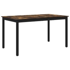 Vidaxl Jedilne mize 140 x 80 x 75 cm Inženirski les Dimljen hrast