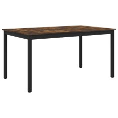 Vidaxl Jedilne mize 150 x 90 x 75 cm Inženirski les Dimljen hrast