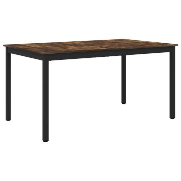 Vidaxl Jedilne mize 150 x 90 x 75 cm Inženirski les Dimljen hrast