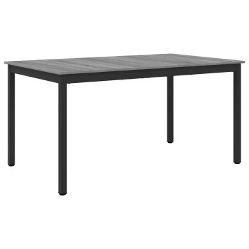 Vidaxl Jedilne mize 150 x 90 x 75 cm Inženirski les Siva Sonoma