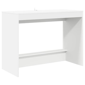 Vidaxl Posteljski pisalni miza Bela Inženirski les 100 x 45 x 75 cm