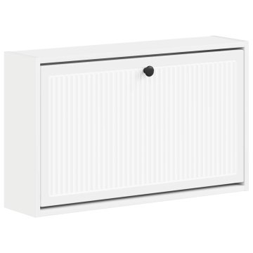 Vidaxl Omara za čevlje, pritrjena na steno EDE 71 x 17 x 43 cm Bela