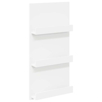 Vidaxl Regal za revije s polico Bela 51 x 11 x 102 cm Inženirski les