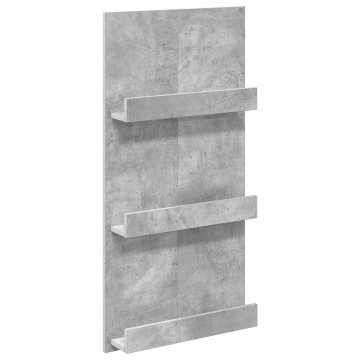 Vidaxl Regal za revije Betonsko siva 51 x 11 x 102 cm Inženirski les