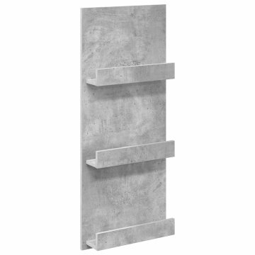 Vidaxl Regal za revije Betonsko siva 43 x 11 x 102 cm Inženirski les