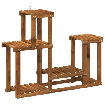 Vidaxl Stojalo za rastline Naravna 90 x 25 x 73 cm Masiven les akacije