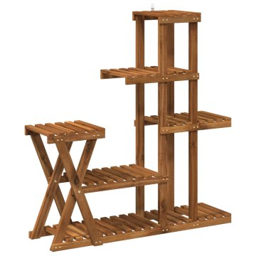 Vidaxl Stojalo za rastline Naravna 95 x 25 x 101,5 cm