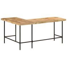 Vidaxl Pisalna miza 165x110x77 cm trden mangov les in železo