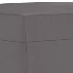 Vidaxl Stolček za noge siv 60x50x41 cm umetno usnje