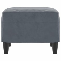 Vidaxl Stolček za noge temno siv 60x50x41 cm žamet