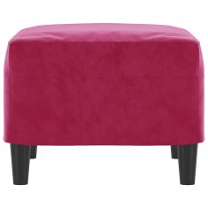 Vidaxl Stolček za noge vinsko rdeč 60x50x41 cm žamet