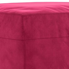 Vidaxl Stolček za noge vinsko rdeč 60x50x41 cm žamet
