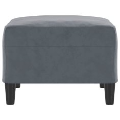 Vidaxl Stolček za noge temno siv 70x55x41 cm žamet