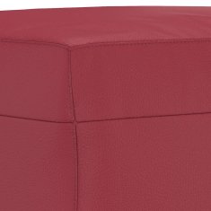 Vidaxl Stolček za noge vinsko rdeč 60x50x41 cm umetno usnje