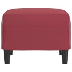 Vidaxl Stolček za noge vinsko rdeč 60x50x41 cm umetno usnje