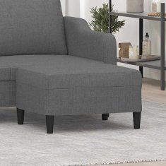 Vidaxl Stolček za noge temno siv 70x55x41 cm blago