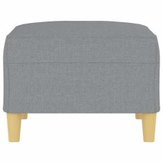 Vidaxl Stolček za noge svetlo siv 70x55x41 cm blago