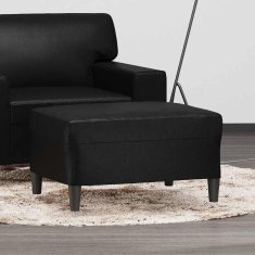 Vidaxl Stolček za noge črn 70x55x41 cm umetno usnje