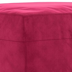 Vidaxl Stolček za noge vinsko rdeč 70x55x41 cm žamet