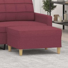Vidaxl Stolček za noge vinsko rdeče 70x55x41 cm blago