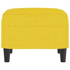 Vidaxl Stolček za noge svetlo rumen 60x50x41 cm blago