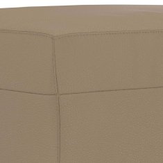 Vidaxl Stolček za noge kapučino barve 60x50x41 cm umetno usnje
