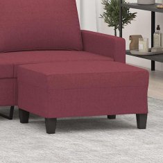 Vidaxl Stolček za noge vinsko rdeče 70x55x41 cm blago