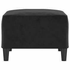 Vidaxl Stolček za noge črn 70x55x41 cm žamet