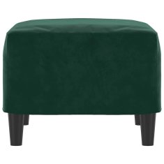 Vidaxl Stolček za noge temno zelen 60x50x41 cm žamet