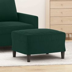 Vidaxl Stolček za noge temno zelen 60x50x41 cm žamet