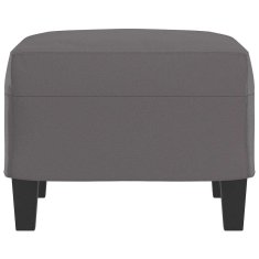 Vidaxl Stolček za noge siv 60x50x41 cm umetno usnje