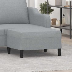 Vidaxl Stolček za noge svetlo siv 70x55x41 cm blago