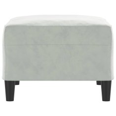 Vidaxl Stolček za noge svetlo siv 70x55x41 cm žamet