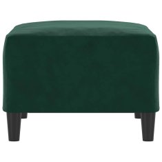 Vidaxl Stolček za noge temno zelen 70x55x41 cm žamet