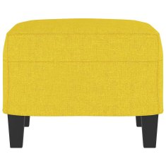Vidaxl Stolček za noge svetlo rumen 60x50x41 cm blago