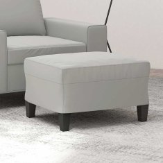 Vidaxl Stolček za noge svetlo siv 60x50x41 cm tkanina iz mikrovlaken