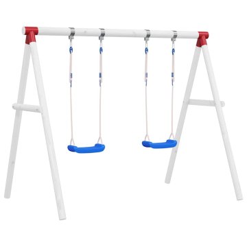 Vidaxl Gugalnica z vrvmi 2 kosa modra 38x16 cm polieten