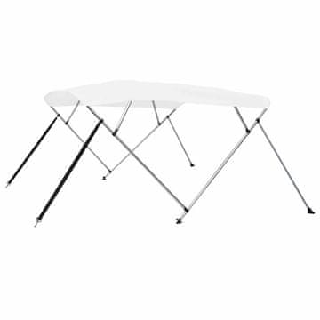 Vidaxl Bimini tenda s 4 loki bela 243x180x137 cm