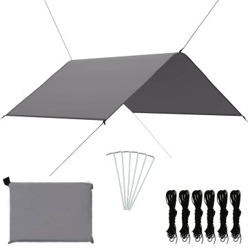 Vidaxl Zunanja ponjava 3x2,85 m siva