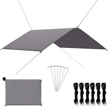 Vidaxl Zunanja ponjava 4x4 m siva