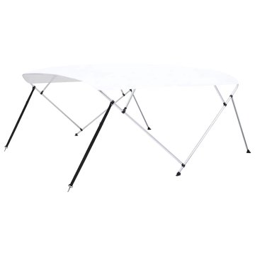 Vidaxl Bimini tenda s 4 loki bela 243x(230-244)x137 cm