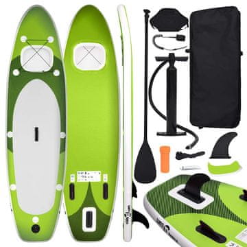 Vidaxl Napihljiva SUP deska zelene barve 330x76x10 cm