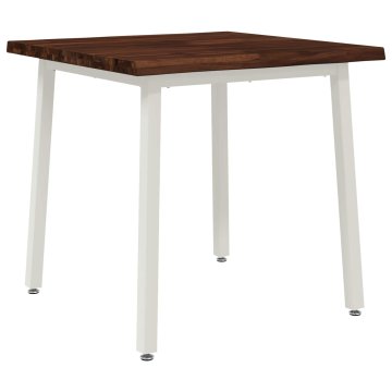 Vidaxl Jedilna miza z naravno robom 80 x 80 x 75 cm