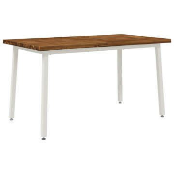 Vidaxl Jedilna miza z naravno robom 140 x 80 x 75 cm