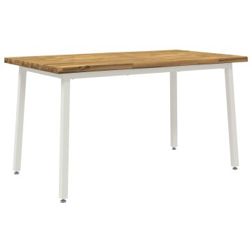 Vidaxl Jedilna miza z naravno robom 140 x 80 x 75 cm