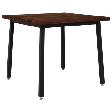 Vidaxl Jedilna miza z naravno robom 90 x 90 x 75 cm